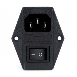 Conector 220 V con fusible 