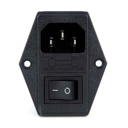 Conector 220 V con fusible 